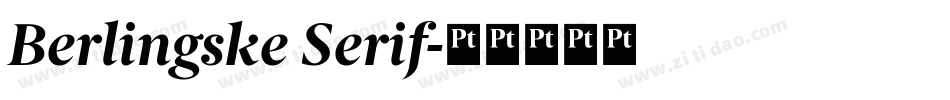 Berlingske Serif字体转换